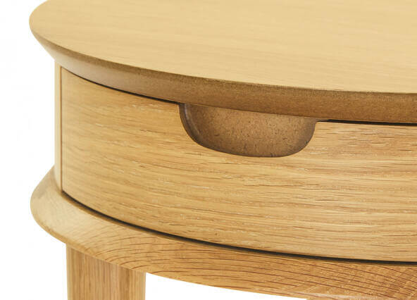 Erikson Round Bedside Table Up Close