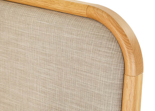 Erikson Upholstered Bed Queen Oak Details