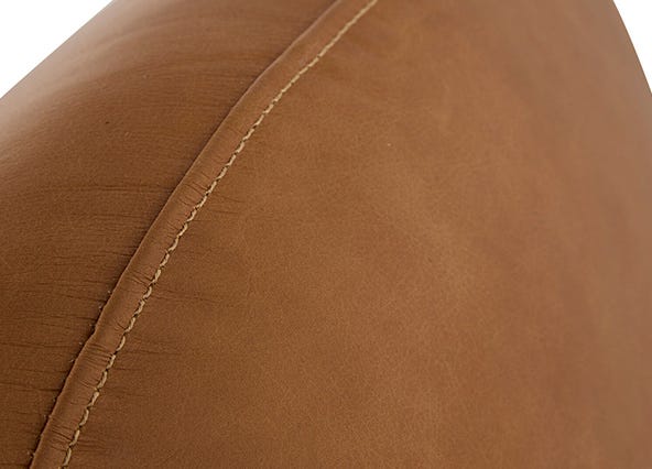 Lucy Swivel Accent Chair Tan Leather Up Close