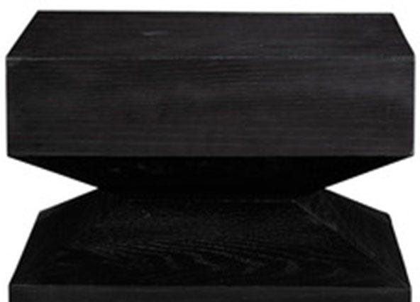 Totem Side Table Black Top Up Close