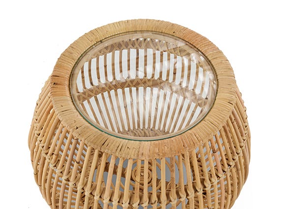 Tovia Rattan Side Table Front
