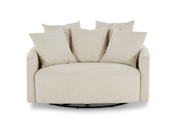 Snug Swivel Chair Ivory GIF