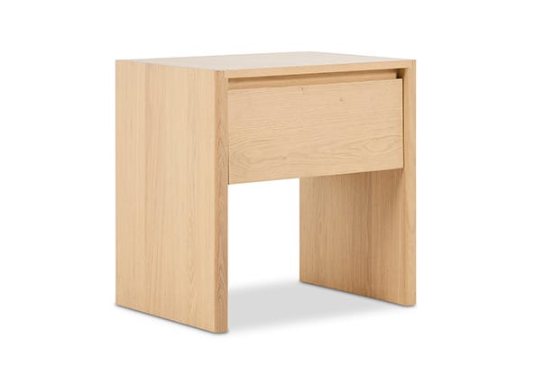 Hallie Bedside Table Oak Angle