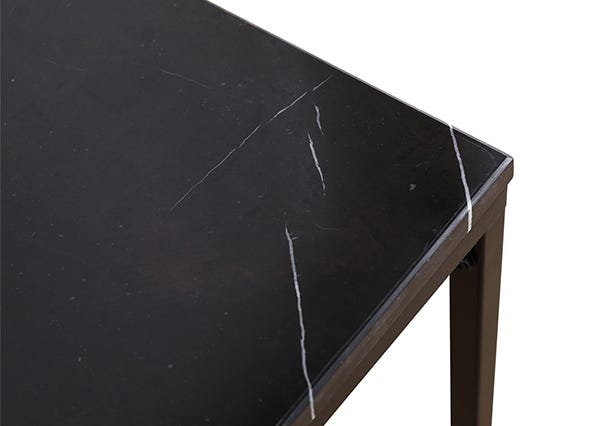 Venus Rectangle Coffee Table Black Corner Up Close