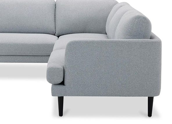 Alice  Left Hand Corner Sofa Jazz Grey Arms Up Close