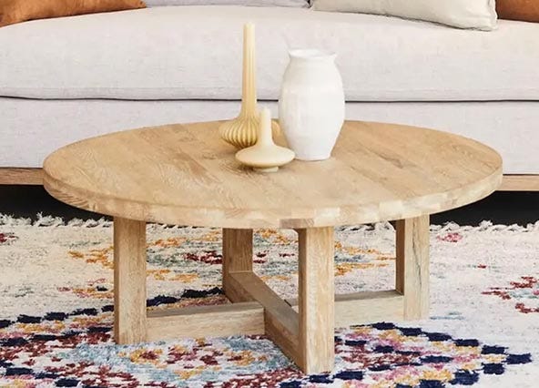 Bronte Coffee Table Round - Brushed Style Shoot