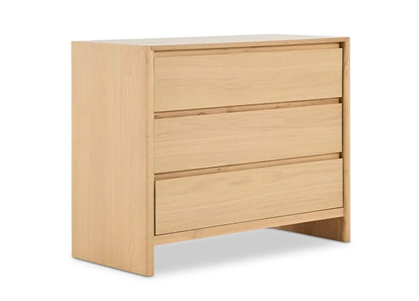 Hallie 3 Chest of Drawers Travertine Angle