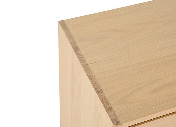 Hallie Bedside Table Oak Top Up Close