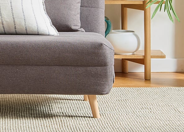 Bishop 2 Seat Sofabed Dream Shadow Leg Up Close