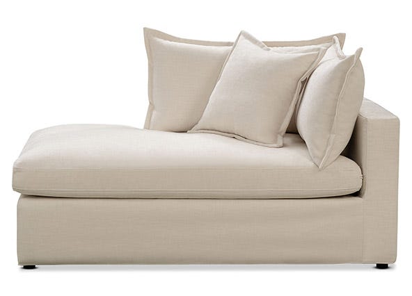 Haven Left Chaise Lounge Modular Mornington Ivory Front