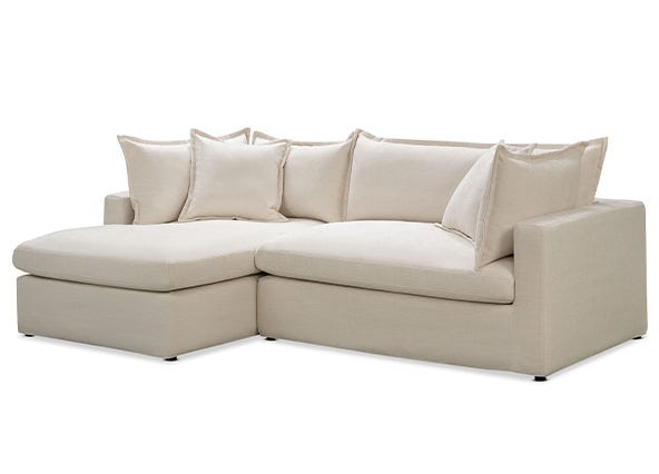 Haven Left Chaise Lounge Mornington Ivory Angle