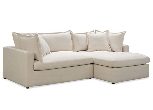 Haven Right Chaise Lounge Mornington Ivory Angle